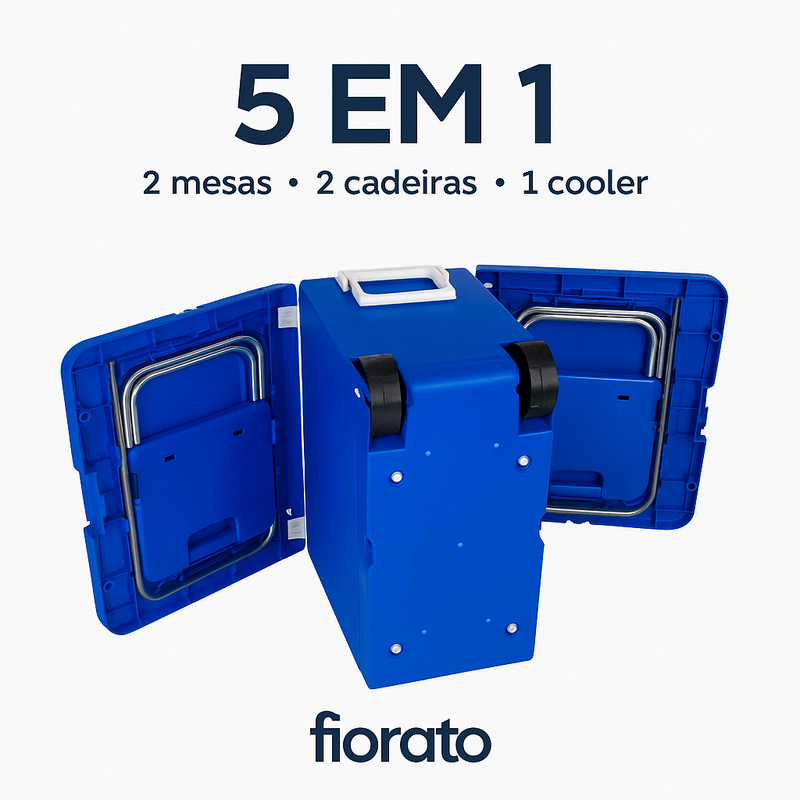 Caixa Cooler 5 em 1 com Mesas e Banquetas – Últimas Unidades na Queima de Estoque!