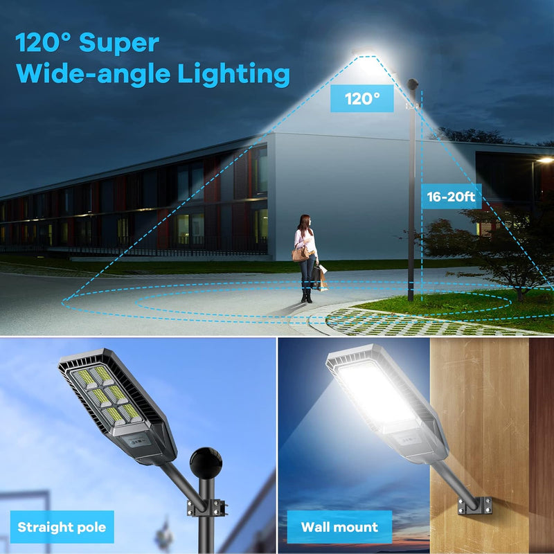Refletor Solar 300W – Super Iluminação 30.000LM, Automático e à Prova d’Água