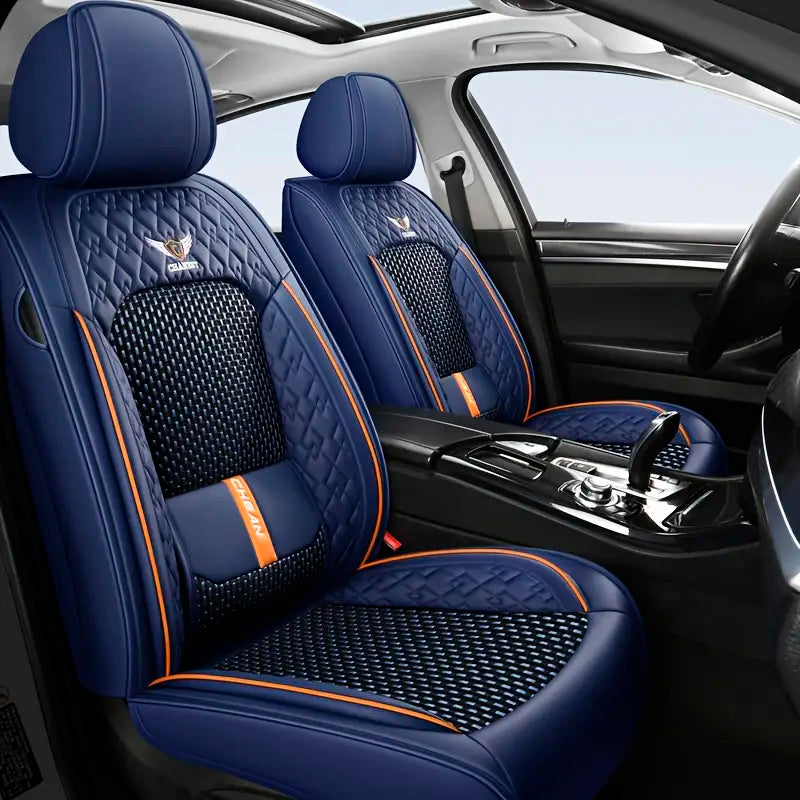 Kit Capa para Banco de Carro Completa em Couro Legítimo Universal Italian + BRINDE: Tapete Completo