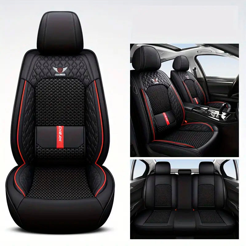 Kit Capa para Banco de Carro Completa em Couro Legítimo Universal Italian + BRINDE: Tapete Completo