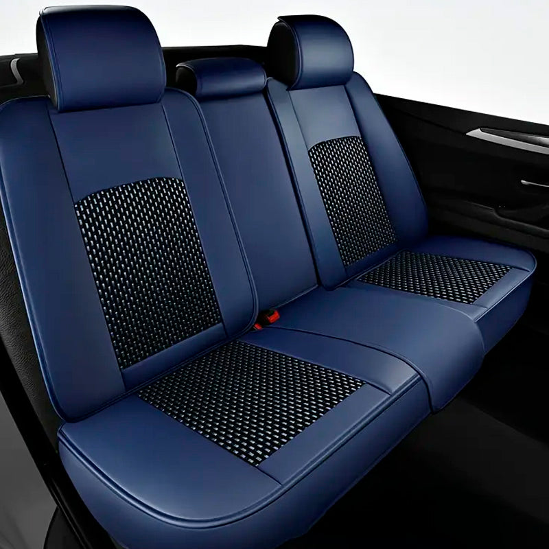 Kit Capa para Banco de Carro Completa em Couro Legítimo Universal Italian + BRINDE: Tapete Completo